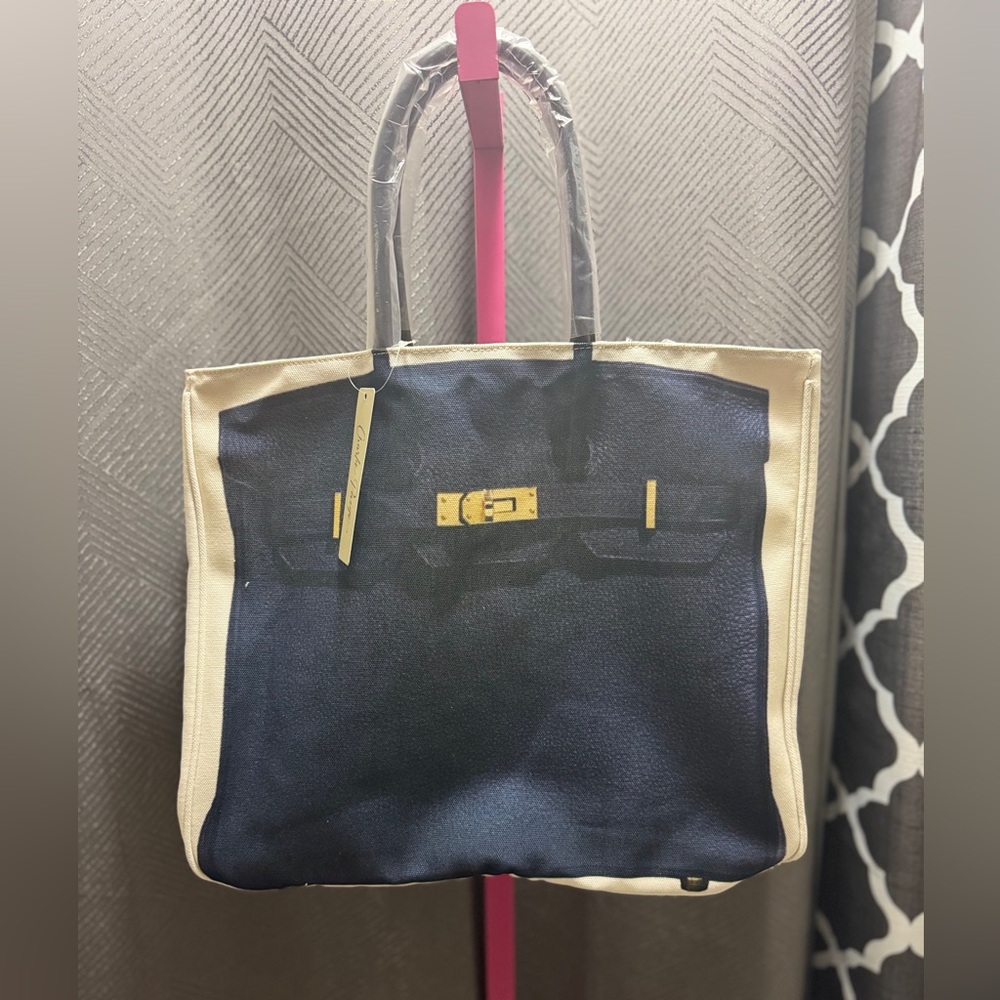 Berkin inspired Canvas Shopper NWT